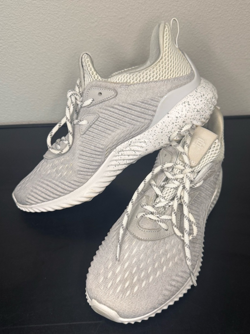 Adidas Alpha Bounce Womens Light Gray Athletic Sneakers 7.5